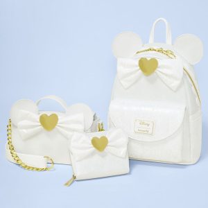 Minnie Mouse Iridescent Lace Wedding Zip Around Wallet