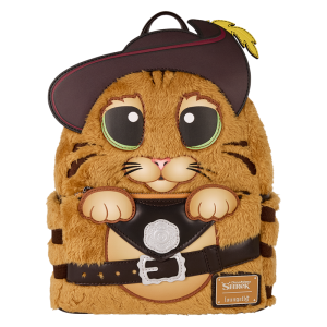 Shrek Puss In Boots Plush Cosplay Mini Backpack