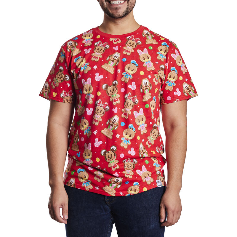 Mickey & Friends Gingerbread Cookie All-Over Print Unisex Tee&nbsp;